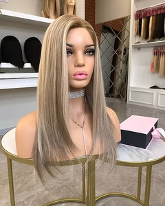 Perruque juive blonde naturelle saine et succulente Perruque frontale en dentelle de couleur blonde Remy de qualité supérieure pour <span class=keywords><strong>femmes</strong></span> blanches - Product Image 3