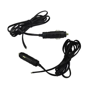 Factory Wholesale 12V 24V Male Plug Cable Charging Power Extension Car Cigarette Lighter Cable