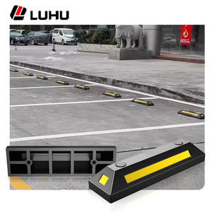 ガレージカーストッパー用の新しいベベルポジショナーゴム製パーキングカーブゴムホイールストッパー - Product Image 2