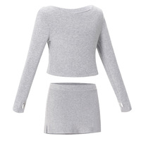 Haut de danse en viscose à col rond et taille haute pour filles, idéal pour la pratique de la danse, collection automne-hiver