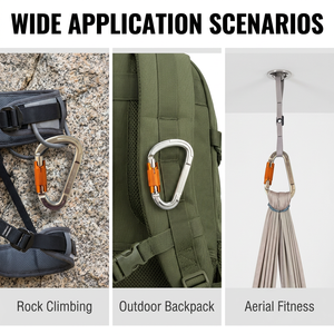 Mosquetón de Bloqueo en Forma de D Personalizado de 25 kN, Aluminio Aeroespacial 7075 con Cierre de Rosca para Escalada en <span class=keywords><strong>Roca</strong></span>, Arnés, Mochila, Rescate, OEM - Product Image 5