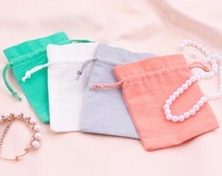 Pochette en coton mousseline bio réutilisable et écologique, sac en toile à cordon personnalisé avec logo, sac de rangement anti-poussière pour emballage cadeau