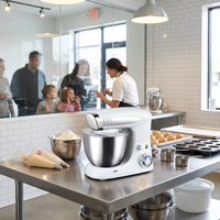 Appareils électroniques de cuisine Mélangeur Batteur Robot électrique Mélangeur d'aliments 4L Farine Mélangeur d'aliments
