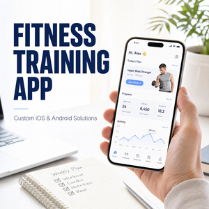 พัฒนาแอปพลิเคชันออกกำลังกายแบบกำหนดเองสำหรับ <span class=keywords><strong>IOS</strong></span> และ Android พร้อมแผนการออกกำลังกาย การติดตามสุขภาพ และการสอนผ่านวิดีโอ - Product Image 1