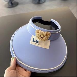 Visera de Sol Lu con Diseño de Oso Rosa, Ala Ancha, Protección Solar para Verano, Plegable - Product Image 5