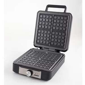 เครื่องทำวาฟเฟิลเบลเยี่ยม 227608 1200W แผ่นเหล็กสแตนเลส 4 ช่อง พร้อมใบรับรอง CE - Product Image 1