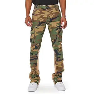 Jeans de Camouflage pour hommes Service OEM hommes Six poches Jeans longs Casual tendance droit hommes Jeans de haute qualité