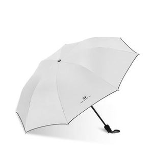 Custom Business Students Three-<b>Fold</b> Sun and Rain Protection Black Rubber Sunshade Custom Logo 8-Rib Anti-Wind UV Umbrella - Product Image 3