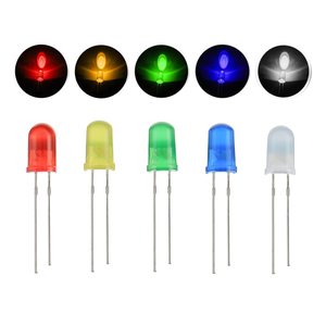 Kit de diodes LED <span class=keywords><strong>BOJACK</strong></span> 5 couleurs, 500 pièces, 5 mm, à montage traversant, composants d'éclairage lumineux - Product Image 4