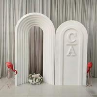 Arche de mariage moderne en métal avec support de toile de fond à design multi-niveaux pour banquets, fêtes, cabines photo et décorations événementielles