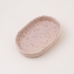 Ceramic Flesh Pink Low-Profile Bathroom Set Soap <strong>Dispenser</strong> and Soap Dish Best Match Toilet Brush <strong>Mouthwash</strong> Cups - Product Image 5