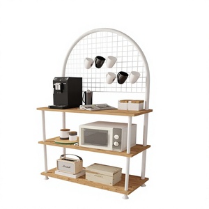 Organizador de Cocina, Mueble para Cafetera, Estante de Almacenamiento para Cocina, Soporte para Horno Microondas, Estantería de Cocina de 3 Niveles - Product Image 1