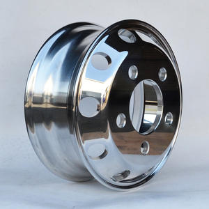 Velg Semi Truk Trailer Baru 16-24.5 Aluminium dan Baja Tempa Model Foton Finishing Perak Bekas untuk Pelek Truk - Product Image 2