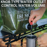 Sac à eau pliable grande capacité en plastique sans BPA, conteneur pliable pour le camping en plein air, la randonnée, transport portable