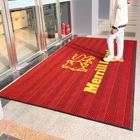 Tapis de sol en caoutchouc de luxe faits à la main Puzzle intérieur extérieur Logo personnalisé imperméable lavable pour la place d'hôtel de société commerciale