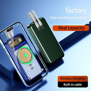 Nouvelle <span class=keywords><strong>batterie</strong></span> <span class=keywords><strong>externe</strong></span> magnétique sans fil 15W à charge rapide, <span class=keywords><strong>10000mAh</strong></span> haute capacité, portable, avec câble double intégré, chargeur de téléphone <span class=keywords><strong>externe</strong></span> - Product Image 5