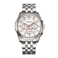 Reloj de Cuarzo de Lujo de 40MM con Logotipo Personalizado para Hombre, Cristal de Zafiro, Acero Inoxidable 316L, Movimiento Japonés VK63, Multifuncional