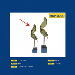 Sculture Decorative eleganti in lega e marmo alte 335CM per il pezzo di accento nuziale dell'home Office o del soggiorno - Product Image 1