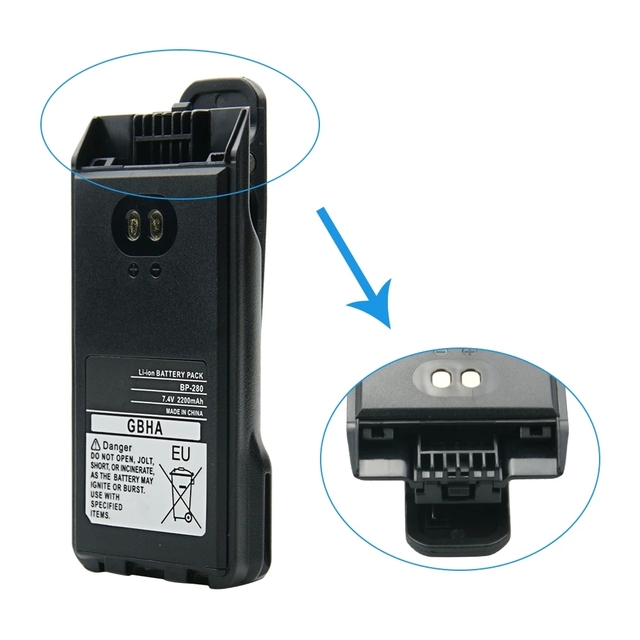 Replacement BP-280 BP-279 Li-Ion Battery for ICOM F1000 F2000 Series Radio 2200mah