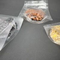 Pochette autoportante transparente avec fermeture éclair pour l'emballage de graines, de collations et de produits