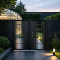 Système de portail coulissant automatique moderne CY, design en aluminium durable et écologique, pour villa, maison, jardin, modèle CY8011, garantie 5 ans