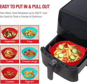 Insert pliable en silicone personnalisé pour friteuse à air, insert rond antiadhésif pliable pour 3-7QT, vente en gros d'usine certifiée BSCI ISO9001 - Product Image 3