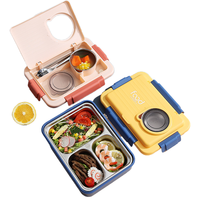 Lonchera Bento de 1000 ml con Doble Compartimento a Prueba de Fugas para Niños