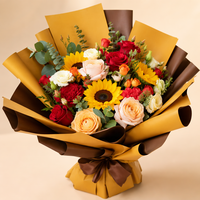 Papier d'emballage floral imperméable Ouya pour studio floral, finition mate, pour bouquets de fleurs fraîches, vente en gros, 20 feuilles/paquet