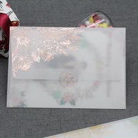 Haut de gamme personnalisé estampage à chaud papier vélin papier ciré affaires mariage Invitation enveloppe sac Premium emballage papier pour cadeau