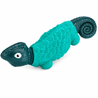 Juguete Masticable Personalizado para Mascotas, Diseño de Lagarto, Cuerpo de Goma, Extremos de Nailon, Juguete Dental para Perros, para Mayoristas e Importadores
