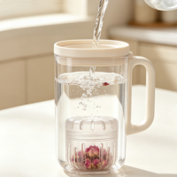 Ensemble d'infuseurs à thé portables réutilisables en forme de fleur, infuseur à fruits transparent, infuseur à thé en vrac, glaçons pour thé