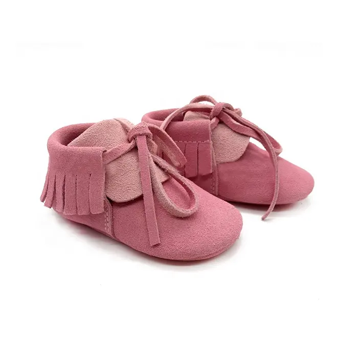 Wholesale handmade soft sole baby toddler shoes leather moccasin shoes