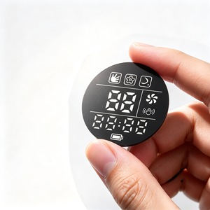 Autocollant d'écran imprimé en PVC/PET pour panneau de commande de moulin à café OEM personnalisé, avec icônes de batterie et de grains - Product Image 5