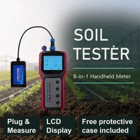 Humidimètre de sol portable avec écran rétroéclairé, mesure de la température et de l'humidité, pour vignobles et vergers