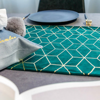 Chemin de table en velours doré, style vintage minimaliste, personnalisable, fabriqué en Chine, luxe léger, style nordique, pour table ou lit