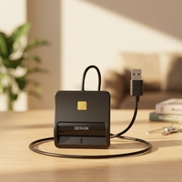 Lector de Tarjetas Inteligentes USB 2.0 de Alta Velocidad Compatible con Múltiples Tarjetas, con Soporte para Chip Magnético, para Aplicaciones de Tarjetas ATM, IC, ID y SIM
