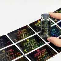 Etiquetas Holográficas para Frascos Pequeños, Adhesivos Resistentes a los Rayos UV e Impermeables para Botellas de Cosméticos y Aceites Esenciales