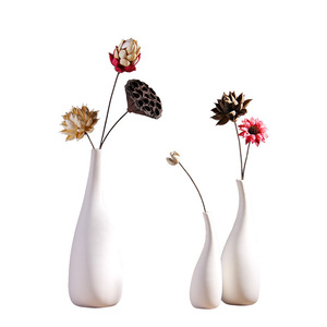 <span class=keywords><strong>Vaso</strong></span> di ceramica minimalista stile nordico <span class=keywords><strong>bianco</strong></span> smaltato cotto titolare di fiori secchi per il produttore all'ingrosso di decorazioni per la casa - Product Image 5