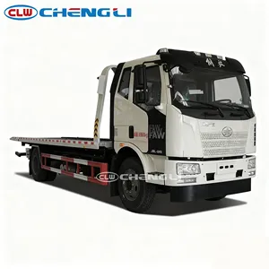 <b>Flatbed</b> Heavy Duty Tow <b>Truck</b> Flat Bed Towing FAW 4X2 Wrecker Truckfor Accident Clearance and Vehicle Transport - Product Image 1
