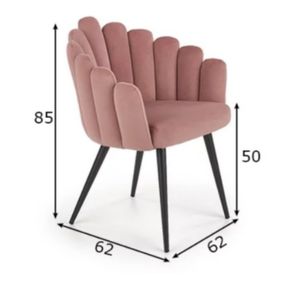 Ghế ăn thanh lịch hiện đại Thiết kế tiểu thuyết nhung dễ dàng để làm sạch và mạnh mẽ bọc Ghế thích hợp cho nhà hàng quán cà phê - Product Image 4