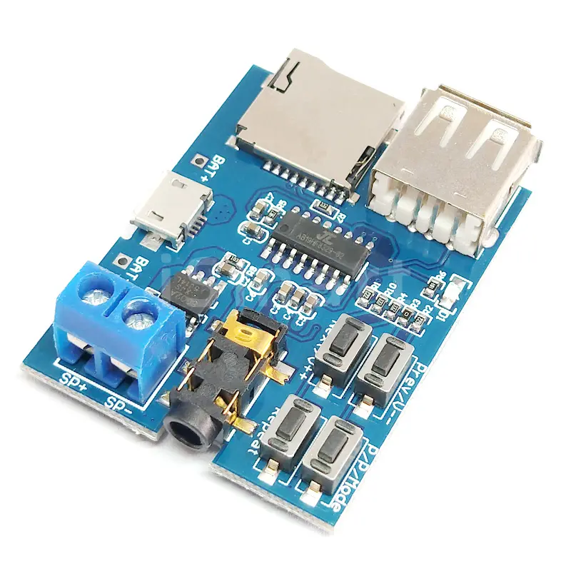 Mp3 Lossless Decoding Board Mp3 Decoder Module TF Card U Disk Decoding Player Comes with Power Amplifier