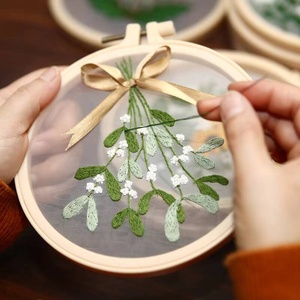 ชุดเย็บปักถักร้อยลายดอกไม้ XIXI Diy แบบครอสติช ผ้าโปร่งใสทำมือ พร้อมผ้าฝ้ายสำหรับเย็บ - Product Image 4