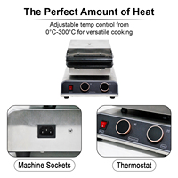 Machine à gaufres carrées mécanique à bouton simple, 1750W haute puissance pour un préchauffage rapide, plaque de cuisson antiadhésive de qualité alimentaire