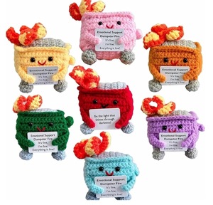Poupée crochet de pomme de terre positive en peluche Kawaii Benne à ordures Feu Ornement Accessoires Soutien émotionnel Crochet Benne à ordures Feu pour Cadeau - Product Image 3