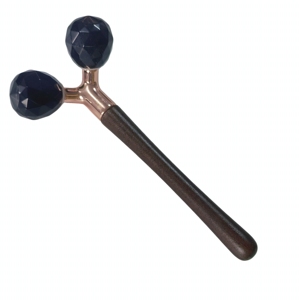 Rodillo de jade de doble cabezal en forma de Y, de color negro, multifacético, para uso doméstico, para lifting facial. - Product Image 6