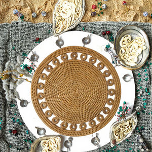 Plaque chauffante portable pour aliments, style vintage, avec dessous de plat tissé, température réglable, antidérapante, pour usage domestique - Product Image 3