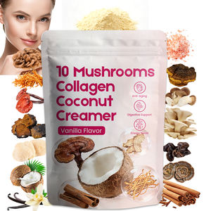 Crème de soin anti-âge pour la peau, les cheveux et les ongles, stimulant l'énergie et la concentration, à la vanille, au collagène et aux champignons, marque privée. - Product Image 1