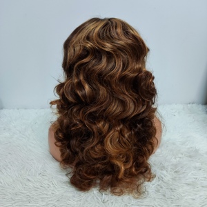 Letsfly วิกผมลอนคลื่นแบบหลวมพร้อมหน้าม้า ราคาพิเศษ 78$ ขนาด 22 นิ้ว  ฐานลูกไม้ 1×3  เส้นผมแท้ Remy เกรด 10A  จัดเรียงเกล็ดผมอย่างดี - Product Image 3