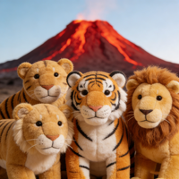 Jouets en peluche personnalisés à faible MOQ, animaux en peluche doux, tigre, lion, jouets en peluche pour enfants, cadeaux d'anniversaire