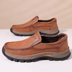 Nouvelles Chaussures Habillées en Cuir à Lacets de Haute Qualité pour Hommes, Modèle Slip-on, en Cuir Véritable, Marque de Luxe Italienne 2025, Formelles, avec Semelle en EVA et Maille Respirante - Product Image 5